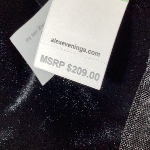 Alex Evenings 8191951 - Embellished Sheer Quarter Sleeve Evening Gown - Picture 10 of 10